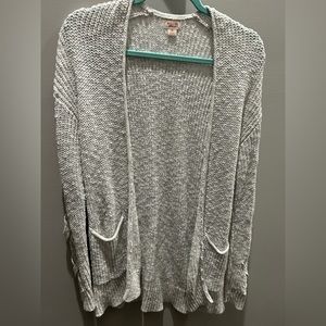 Grey cardigan with design on arms size XS
